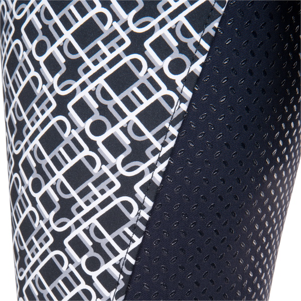Pikeur Womens Candela Full Seat Grip Print Breeches 141746 406 - Nightblue / Grey / White